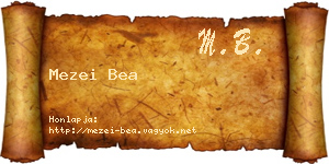 Mezei Bea névjegykártya